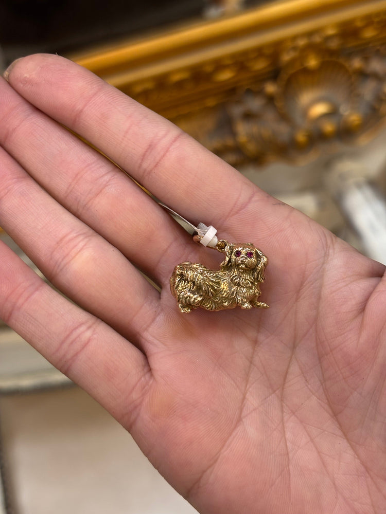 Unisex 9ct Yellow Gold Spaniel Pendant - 10.3G - Hyman’s Jewellers