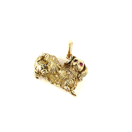 Unisex 9ct Yellow Gold Spaniel Pendant - 10.3G - Hyman’s Jewellers