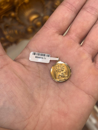 Unisex 9ct Yellow Gold St Christopher Pendant - 2.6g - Hyman’s Jewellers