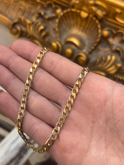 Unisex Classic Yellow Gold Curb Chain Necklace - 21.4g - Hyman’s Jewellers