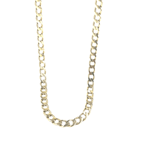 Unisex Classic Yellow Gold Curb Chain Necklace - 21.4g - Hyman’s Jewellers