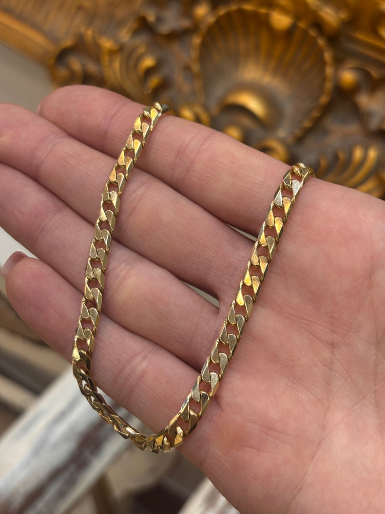 Unisex Classic Yellow Gold Curb Chain Necklace - 21.4g - Hyman’s Jewellers