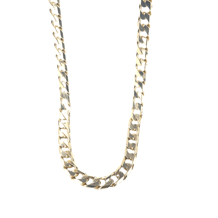 Unisex Classic Yellow Gold Square Curb Chain Necklace - 23.4g - Hyman’s Jewellers