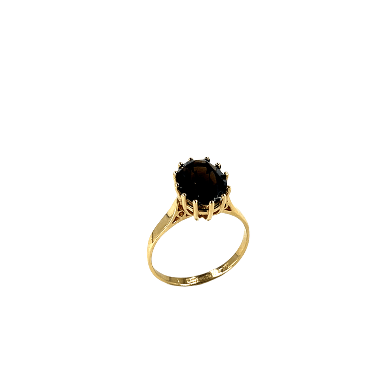 Vintage Style 9CT Yellow Gold Quartz Solitaire Ring - Hyman’s Jewellers