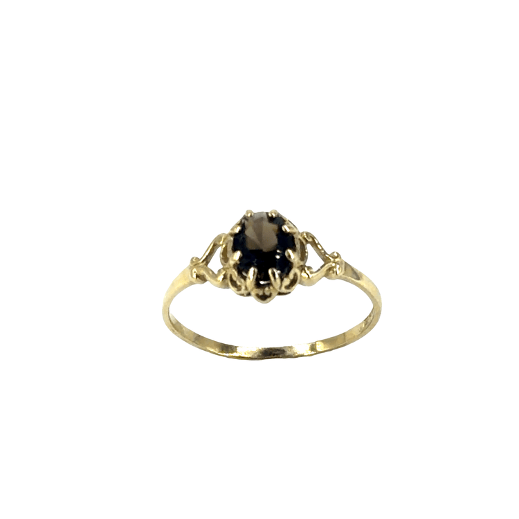 Vintage Style Quartz Solitaire Ring in 9CT Yellow Gold 1.2g - Hyman’s Jewellers