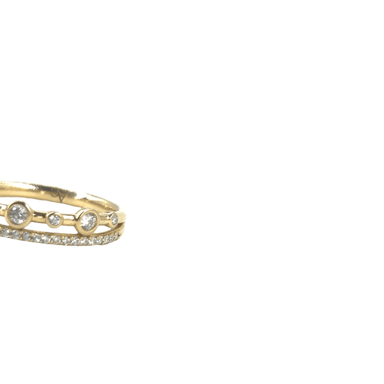 Women’s 18ct Diamond Set Yellow Gold Band Ring - Hyman’s Jewellers