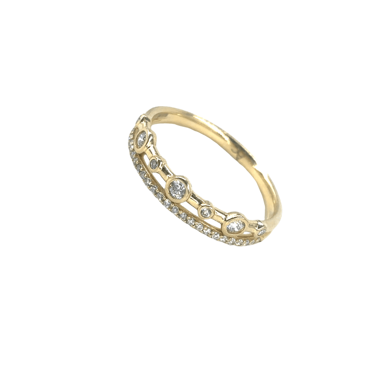 Women’s 18ct Diamond Set Yellow Gold Band Ring - Hyman’s Jewellers