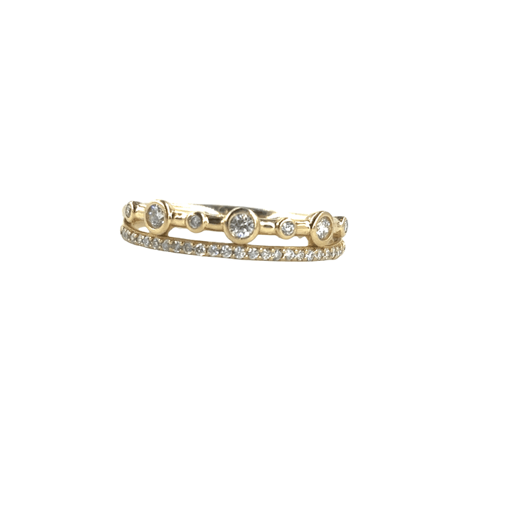 Women’s 18ct Diamond Set Yellow Gold Band Ring - Hyman’s Jewellers