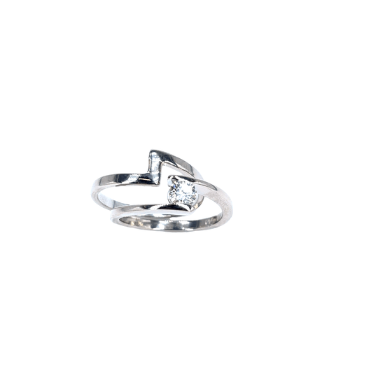 Women’s 18ct White Gold Diamond Ring with Brilliant Cut Diamond - 0.25ct 6.4g - Hyman’s Jewellers