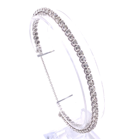 Women’s 18ct White Gold Diamond Tennis Bracelet - 14.8g 2.5ct - Hyman’s Jewellers