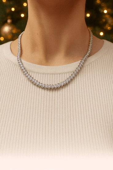 Women’s 18ct White Gold Diamond Tennis Necklace - Hyman’s Jewellers
