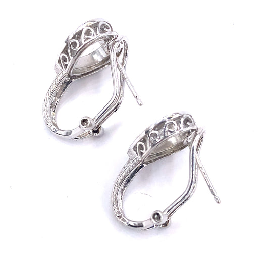 Women’s 18ct White Gold ‘Love Heart’ Earrings - 0.40ct Diamonds - Hyman’s Jewellers