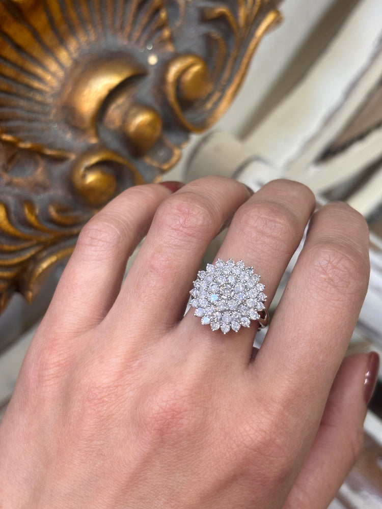 Women's 18ct White Gold Natural Diamond Cluster Ring - 2.00ct - Hyman’s Jewellers