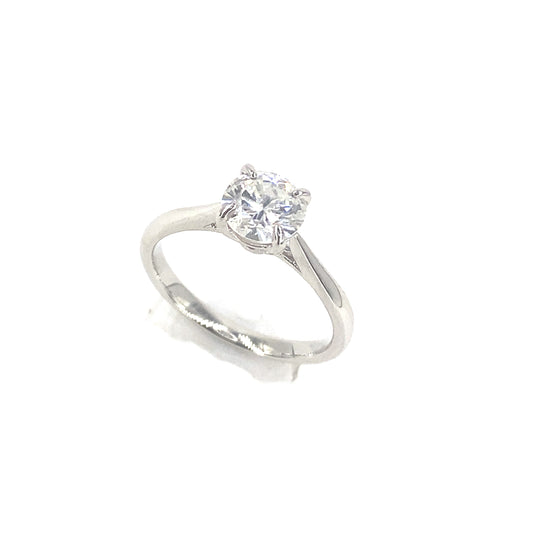 Women’s 18ct White Gold Natural Diamond Solitaire Ring - 1.10ct - Hyman’s Jewellers