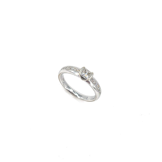 Women’s 18ct White Gold Princess Cut Diamond Engagement Ring - 0.50ct - Hyman’s Jewellers