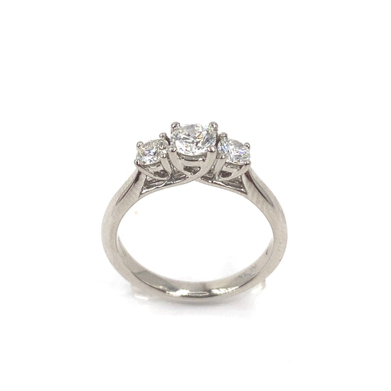 Women’s 18ct White Gold Trilogy Ring - 0.50ct - Hyman’s Jewellers
