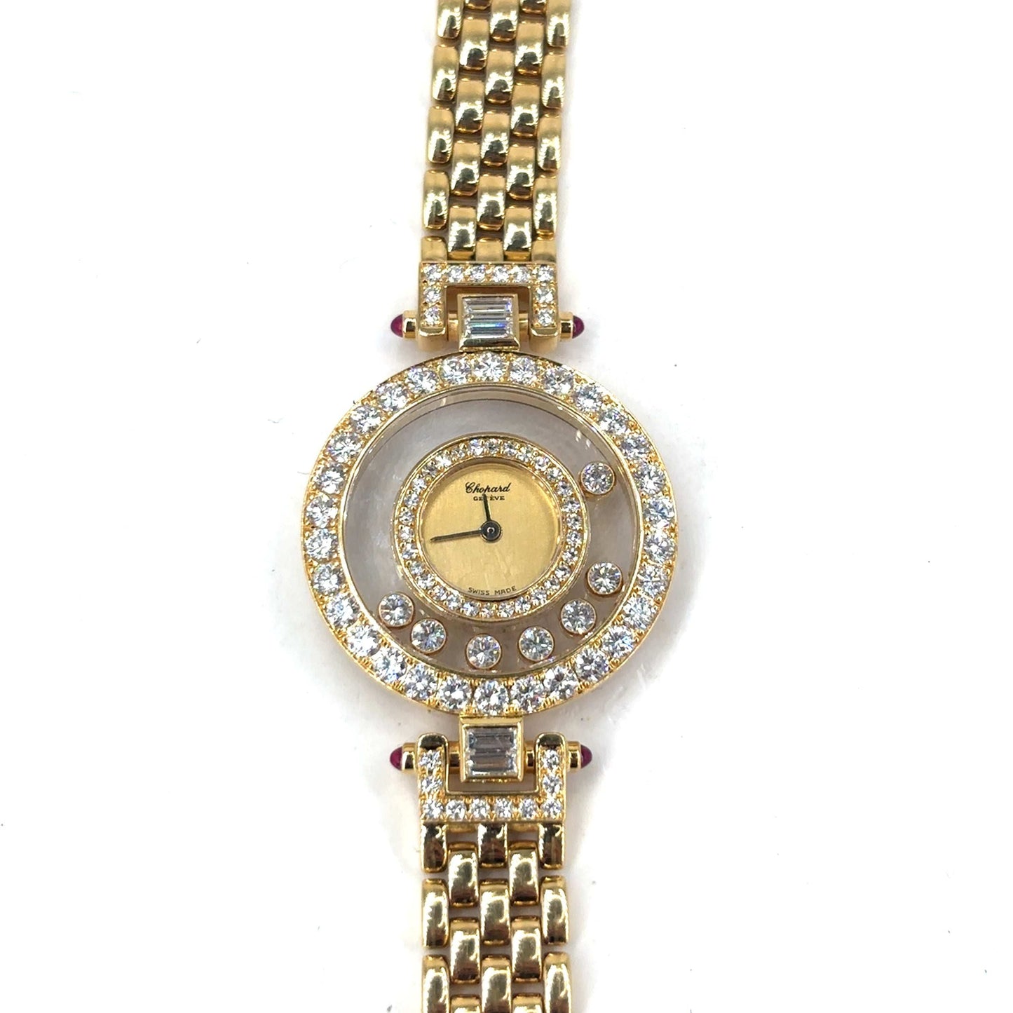 Women’s 18ct Yellow Gold CHOPARD HAPPY DIAMONDS Watch - Hyman’s Jewellers