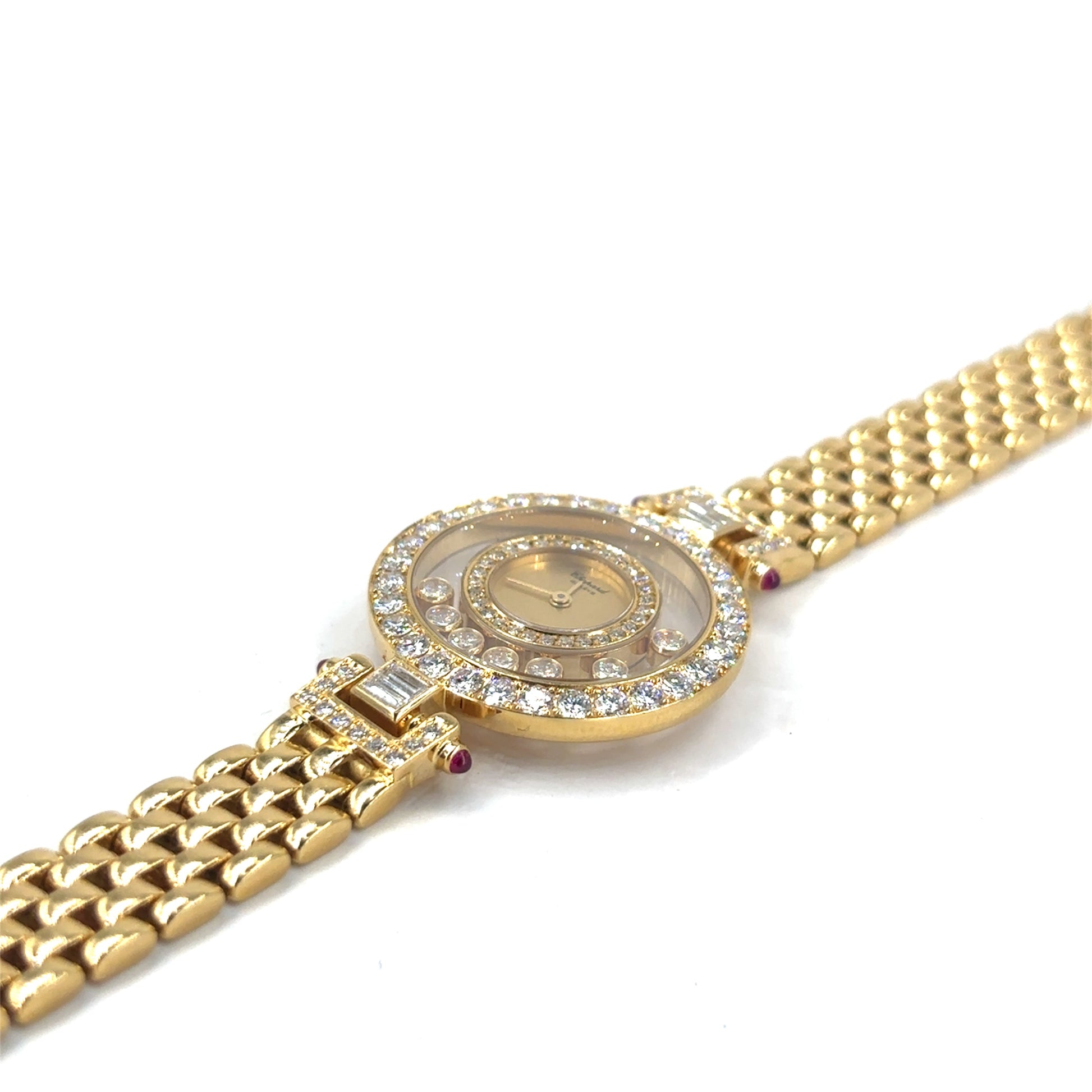 Women’s 18ct Yellow Gold CHOPARD HAPPY DIAMONDS Watch - Hyman’s Jewellers