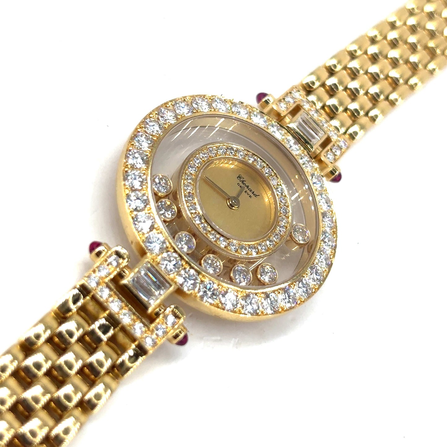Women’s 18ct Yellow Gold CHOPARD HAPPY DIAMONDS Watch - Hyman’s Jewellers