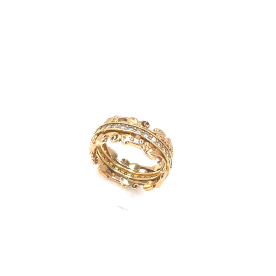 Women’s 18ct Yellow Gold ClogAu Filigree Detail Diamond Ring - 0.40ct - Hyman’s Jewellers