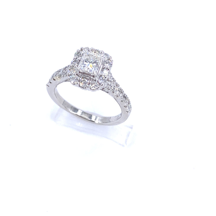 Women’s 18ct Yellow Gold Diamond Halo Cluster Engagement Ring - 1.20ct - Hyman’s Jewellers