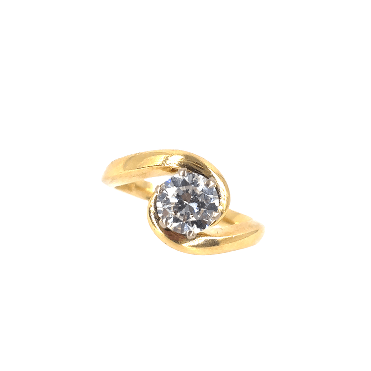 Women’s 18ct Yellow Gold Solitaire Ring with Round Cut Diamond - 1.00ct - Hyman’s Jewellers