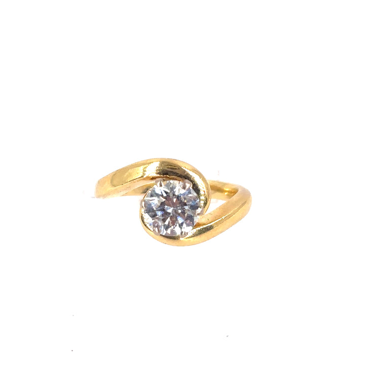 Women’s 18ct Yellow Gold Solitaire Ring with Round Cut Diamond - 1.00ct - Hyman’s Jewellers