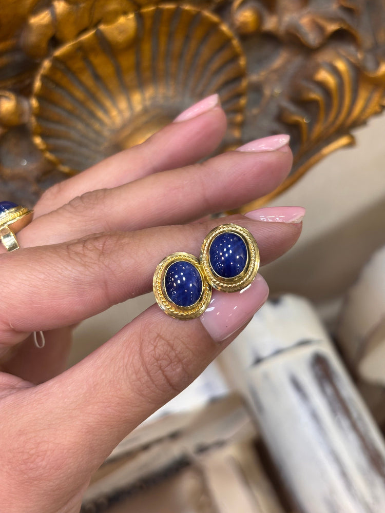 Women’s 18ct Yellow Gold Star Sapphire Set - 12.8g - Hyman’s Jewellers