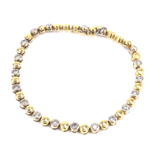 Women’s 18ct yellow Gold Tennis Bracelet - 3.5ct - Hyman’s Jewellers