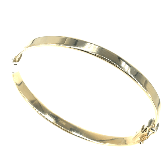 Women’s 9ct Classic Yellow Gold Bangle Bracelet with hinge - Hyman’s Jewellers