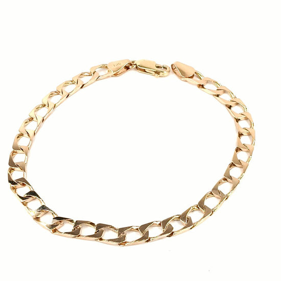 Women's 9ct Classic Yellow Gold Chain Bracelet - 8" 6.4g - Hyman’s Jewellers