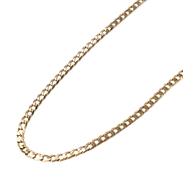 Womens 9ct Classic Yellow Gold Curb Chain Necklace - Hyman’s Jewellers