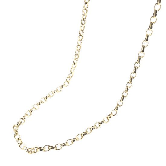 Women’s 9ct Classic Yellow Gold Diamond Cut Belcher Chain Necklace - 17g 20” - Hyman’s Jewellers