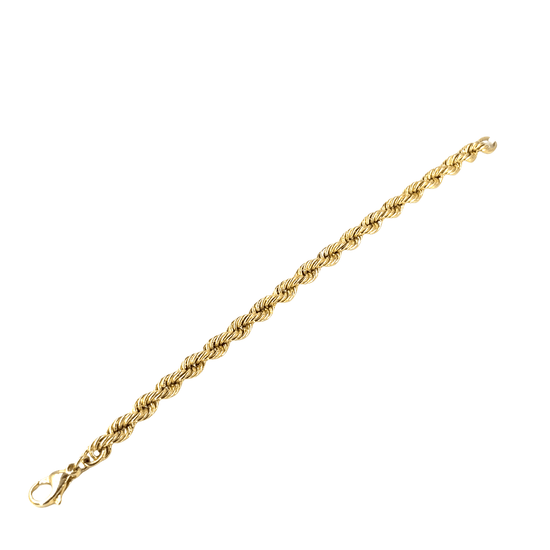 Women’s 9ct Classic Yellow Gold Rope Bracelet - 8.7g - Hyman’s Jewellers