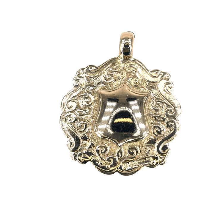 Womens 9ct Ornate Rose Gold Engraved Pendant - Hyman’s Jewellers