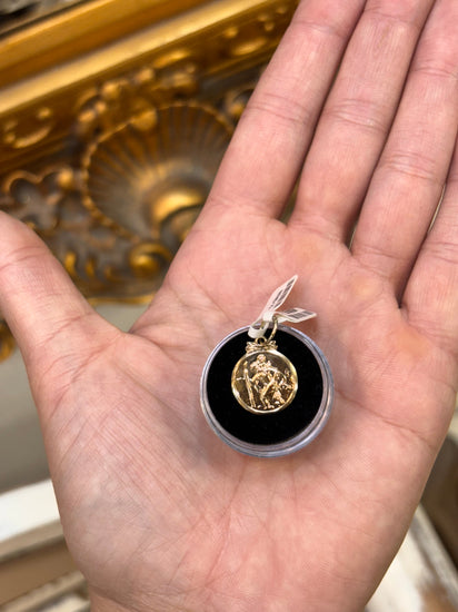 Women’s 9ct Saint Christopher Yellow Gold Pendant - 1g - Hyman’s Jewellers