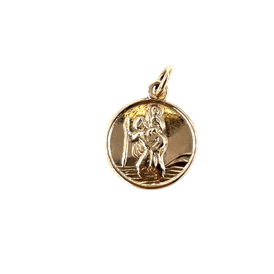 Women’s 9ct Saint Christopher Yellow Gold Pendant - 1g - Hyman’s Jewellers