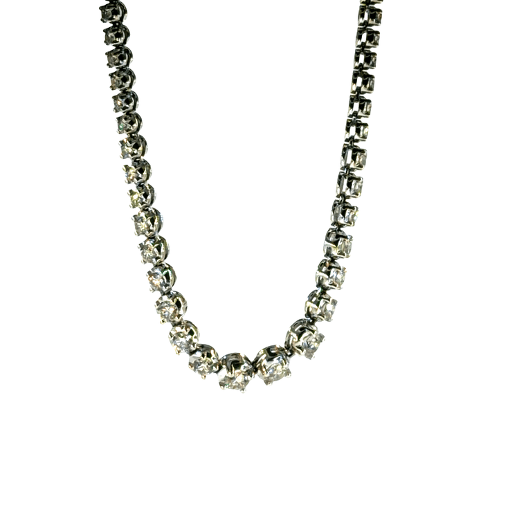 Women’s 9ct White Gold Diamond Tennis Necklace - 30g 8.93cts - Hyman’s Jewellers