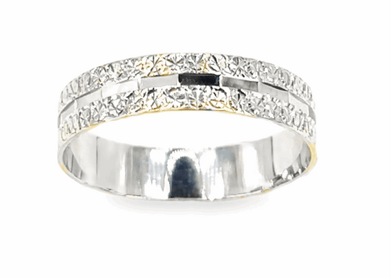 Women’s 9ct White Gold Vintage Band - 1g - Hyman’s Jewellers