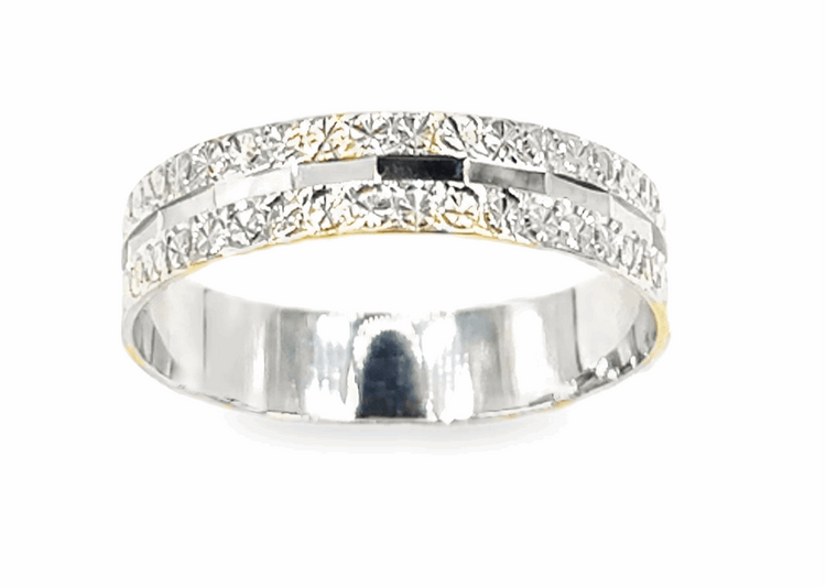 Women’s 9ct White Gold Vintage Band - 1g - Hyman’s Jewellers