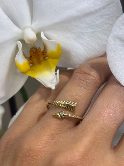 Women’s 9ct Yellow Gold Arrow Ring - 2g - Hyman’s Jewellers