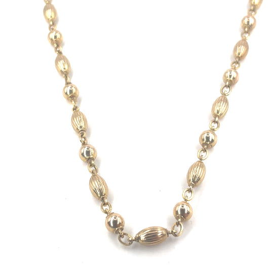 Women’s 9ct Yellow Gold Beaded Necklace - Hyman’s Jewellers