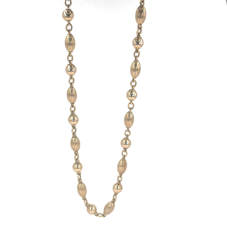 Women’s 9ct Yellow Gold Beaded Necklace - Hyman’s Jewellers