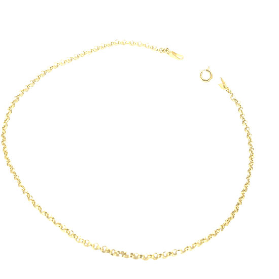 Women’s 9ct Yellow Gold Belcher Anklet - 10.5” - Hyman’s Jewellers