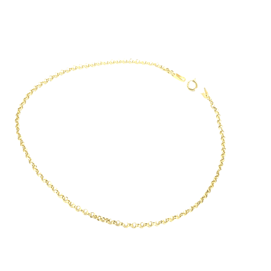 Women’s 9ct Yellow Gold Belcher Anklet - 10.5” - Hyman’s Jewellers