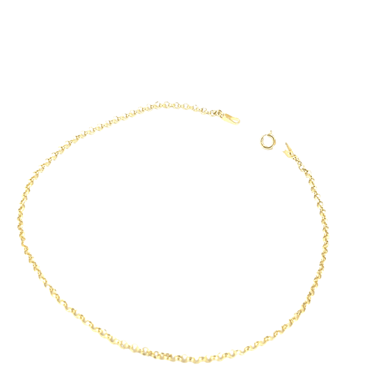 Women’s 9ct Yellow Gold Belcher Anklet - 10.5” - Hyman’s Jewellers