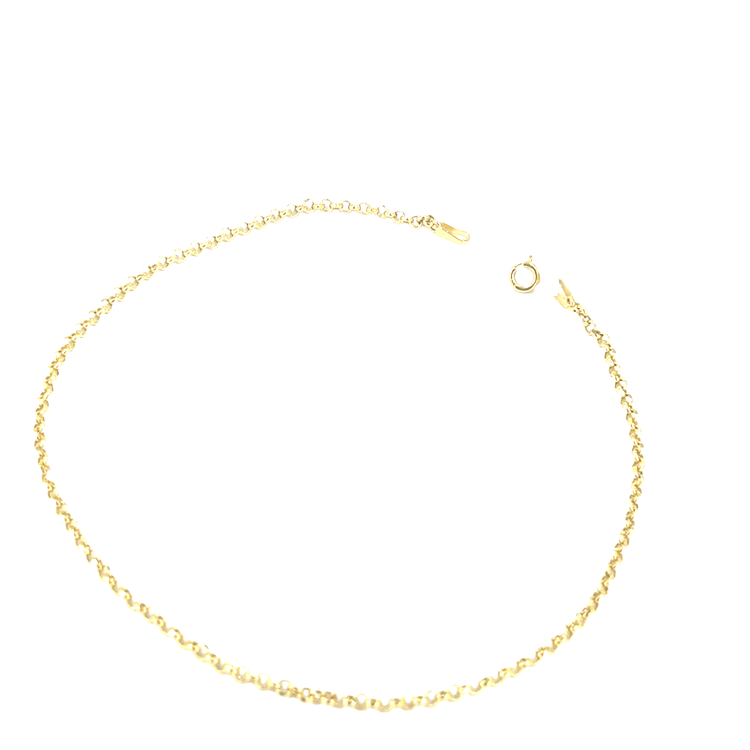 Women’s 9ct Yellow Gold Belcher Anklet - 10.5” - Hyman’s Jewellers