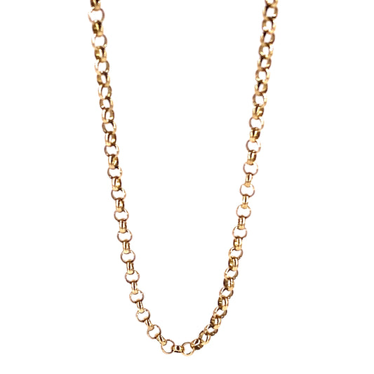 Women’s 9ct Yellow Gold Belcher Chain 24” 11.4g - Hyman’s Jewellers