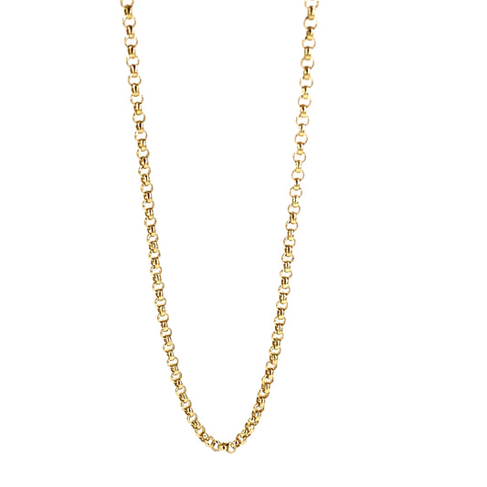 Women’s 9ct Yellow Gold Belcher Chain - 24” 8.9g - Hyman’s Jewellers