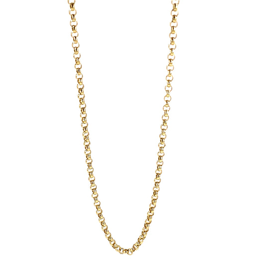 Women’s 9ct Yellow Gold Belcher Chain - 24” 8.9g - Hyman’s Jewellers